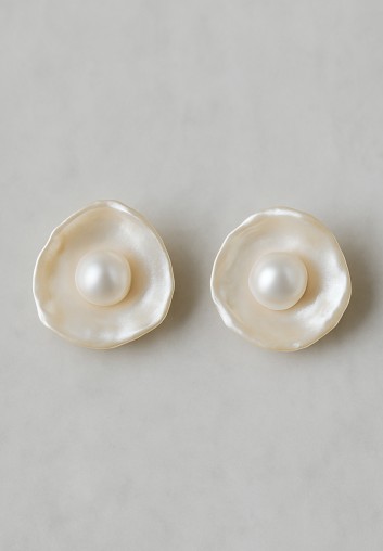Boucles d Oreilles de Mariée en Perles d'eau douce et Nac - Les Ondines