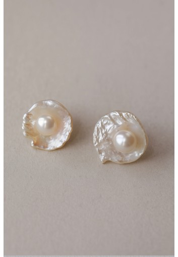 Boucles d'Oreilles de Mariée en Perles d'eau douce et Nacre - Les Ondines