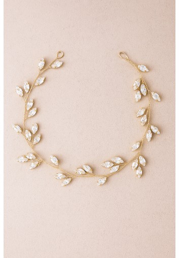 Diadème de mariage Strass et Feuillages - Euthénia