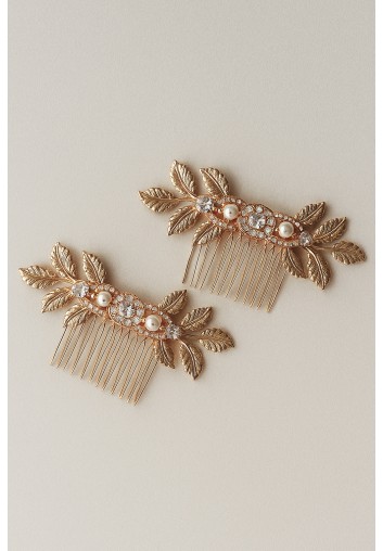Peigne Cheveux Mariage Vintage - Cristaux et Perles - Le Baroque