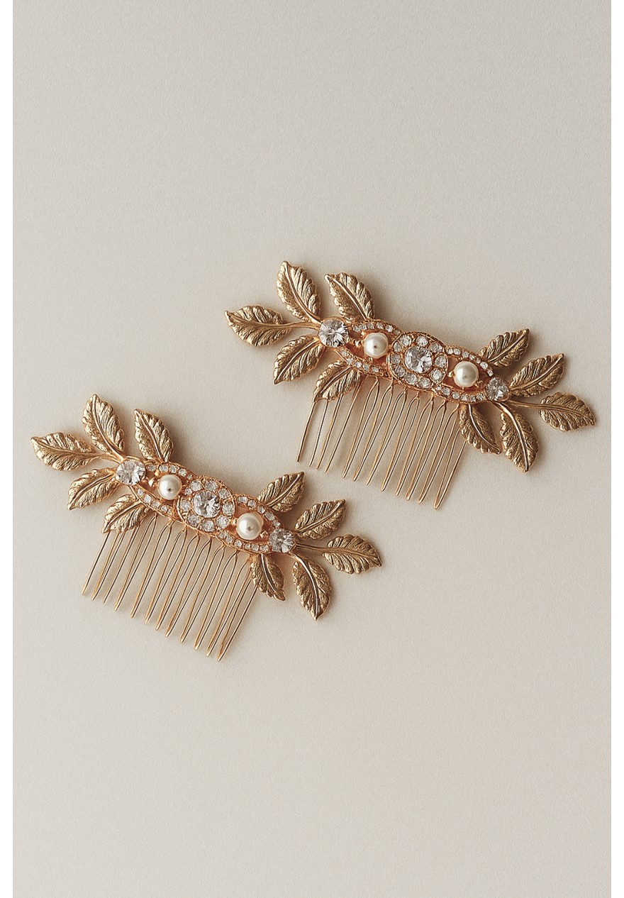 Peigne Cheveux Mariage Vintage - Cristaux et Perles - Le Baroque Peigne Cheveux Mariage Vintage - Cristaux et Perles - Le Baroque