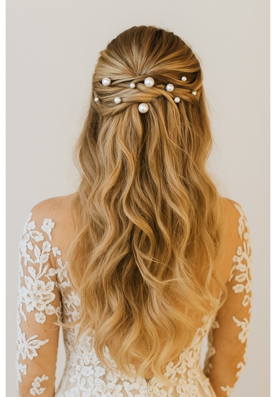 Set de 8 Pics à Chignon Mariage en Perles - Les Douces Set de 8 Pics à Chignon Mariage en Perles - Les Douces