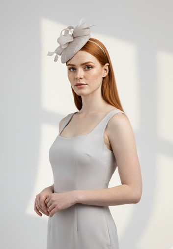 Chapeau bibi mariage chic - sur mesure à vos couleurs - Lise