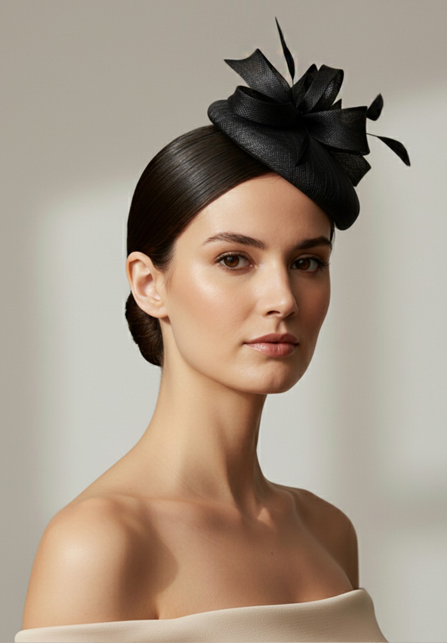 Chapeau bibi mariage chic - sur mesure à vos couleurs - Lise