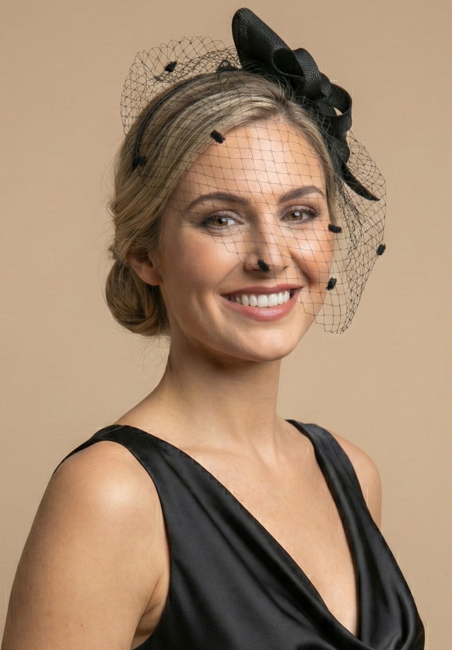 bibi mariage noir voilette