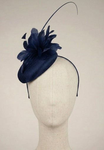Chapeau Bibi Invitée de Mariage Marine Satin - Elsa