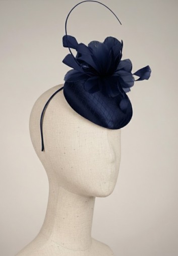 Chapeau Bibi Invitée de Mariage Marine Satin - Elsa