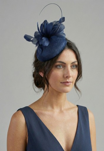 Chapeau Bibi Invitée de Mariage Marine Satin - Elsa