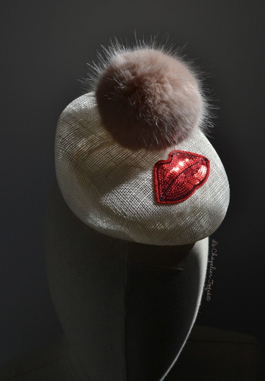 Bibi Mariage Chapeau Bibi Sinamay Pour Femme Avec Plumes Et